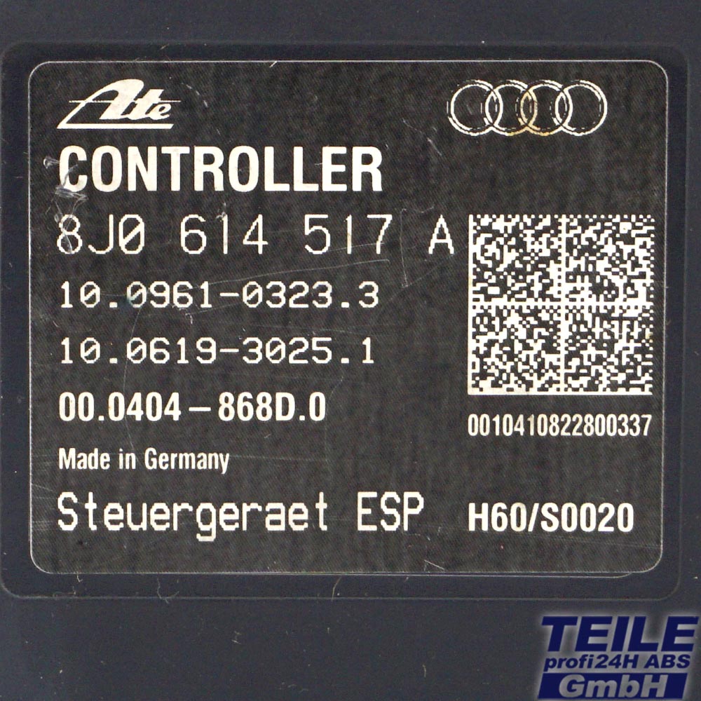 ABS Steuergerät 8J0614517A 10021202144 10096103233 Audi - 24Monate Garantie*
